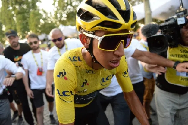 Sirotti Egen Bernal geel trui Tour de Francejpg