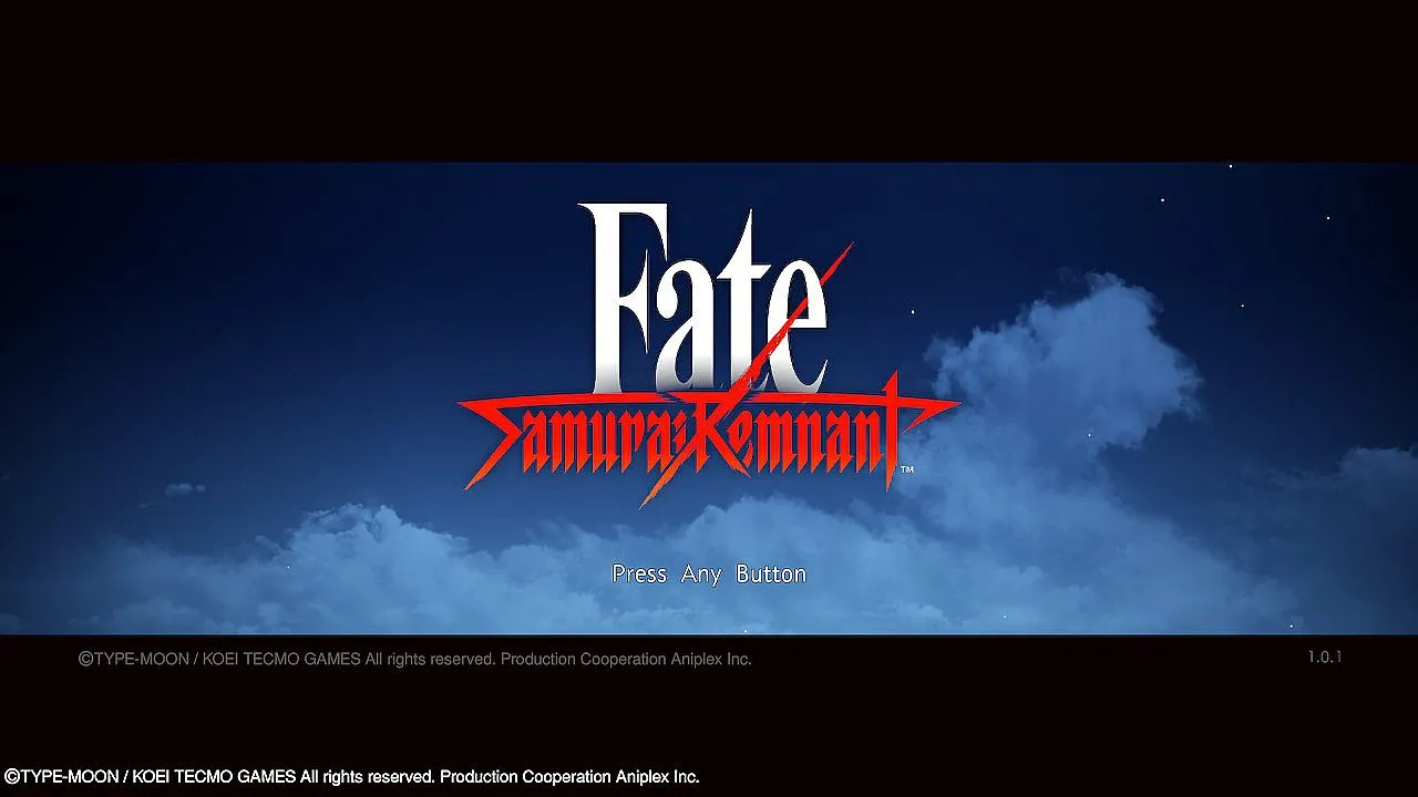 fate samurai remnant title screenf1696812656