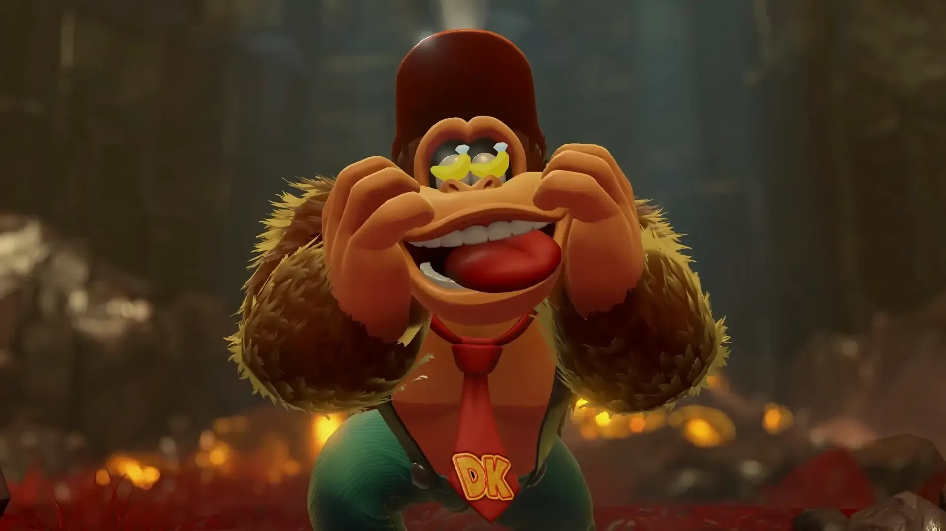 donkey kong bananza banana eyes