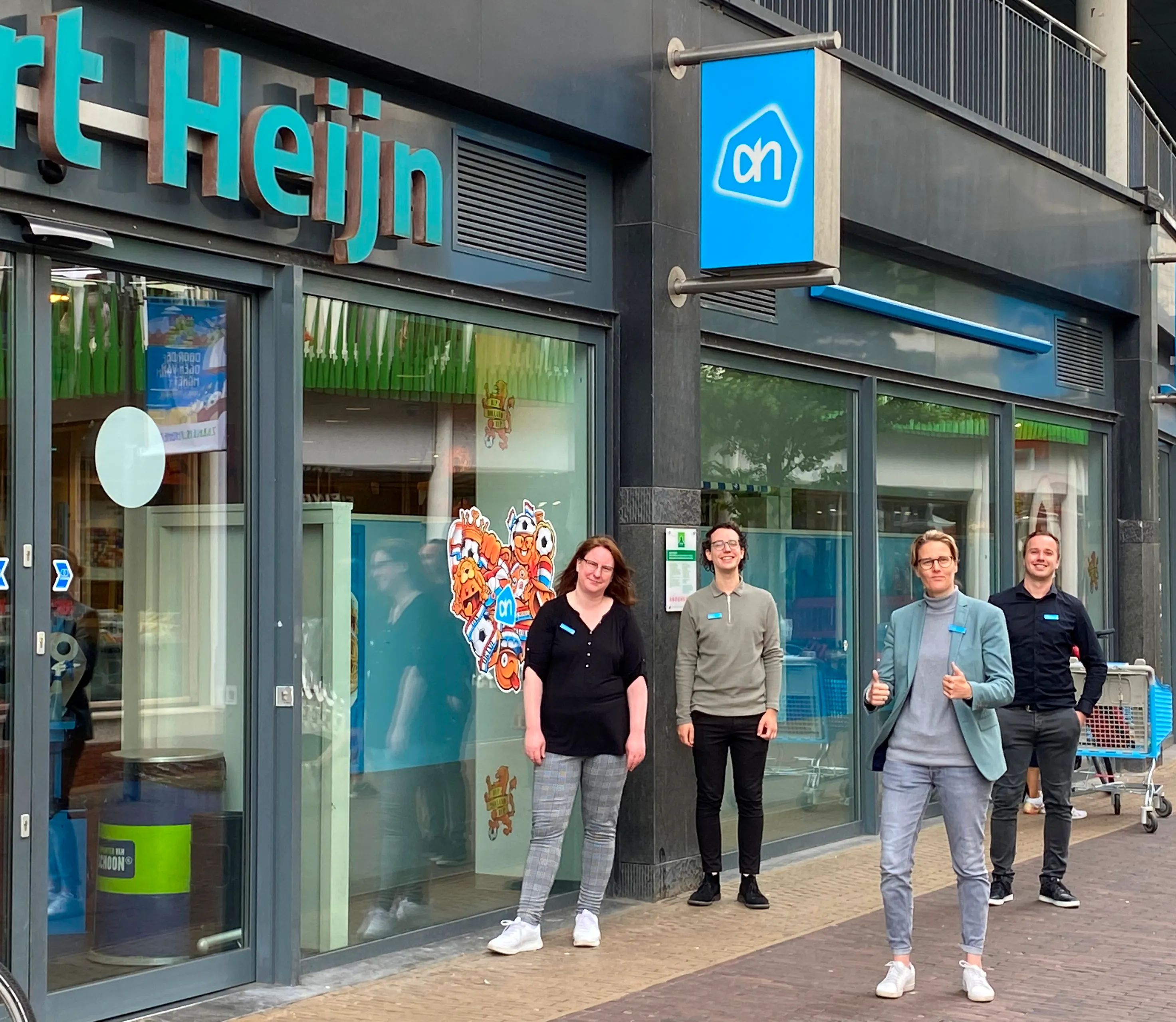 albert heijn hermitage krijgt het allernieuwste concept vlnr lieneke jorritsma elias stuart lynn boiten davey van der vecht