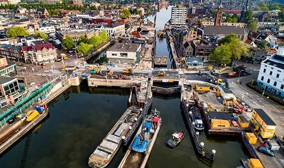 gesloten sluis