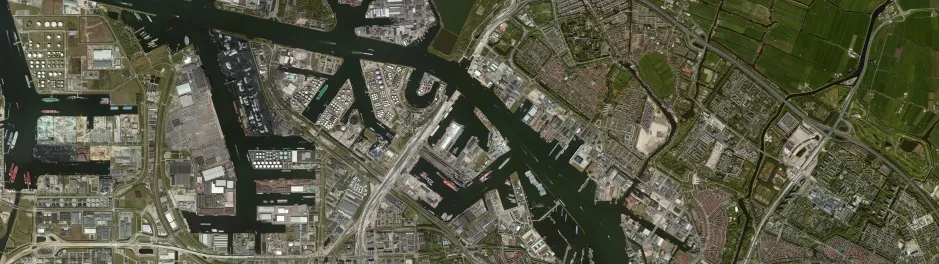 luchtfoto haven stad