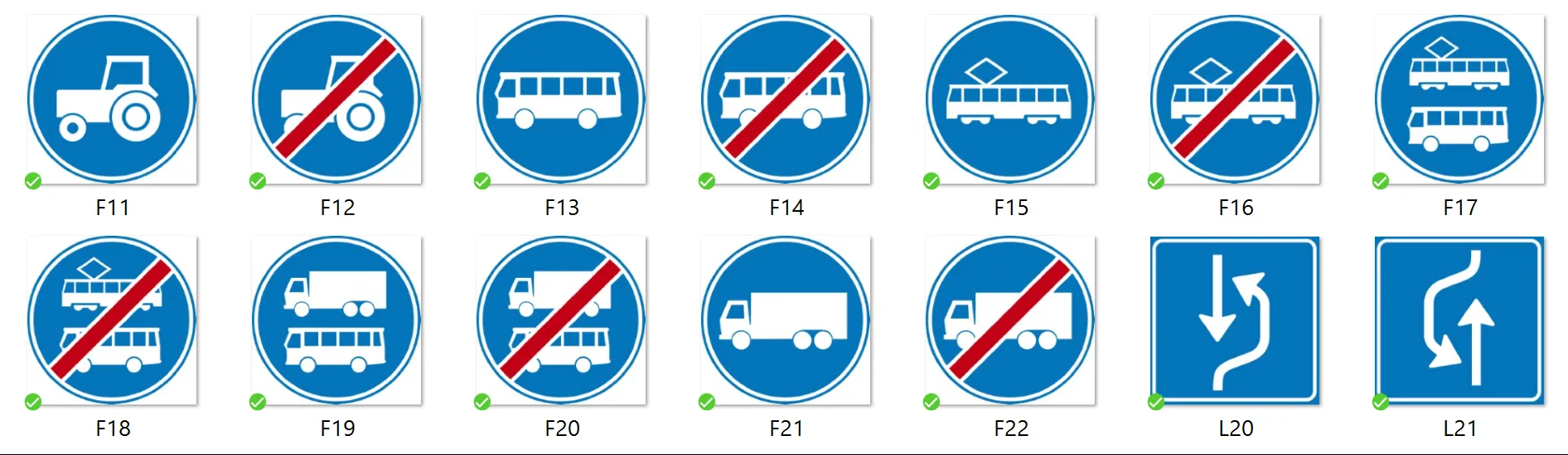nieuwe verkeersborden