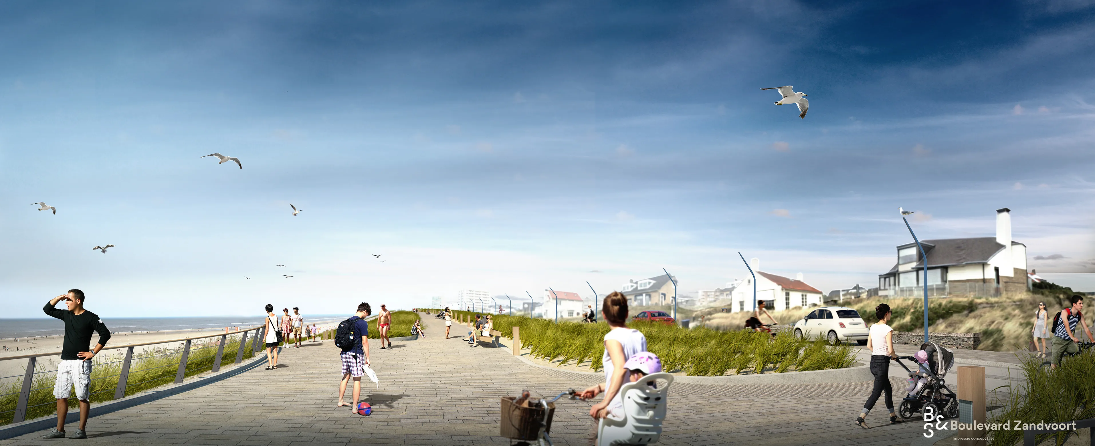 view schetsontwerp boulevard bv zuid impressie klein gemeente zandvoort
