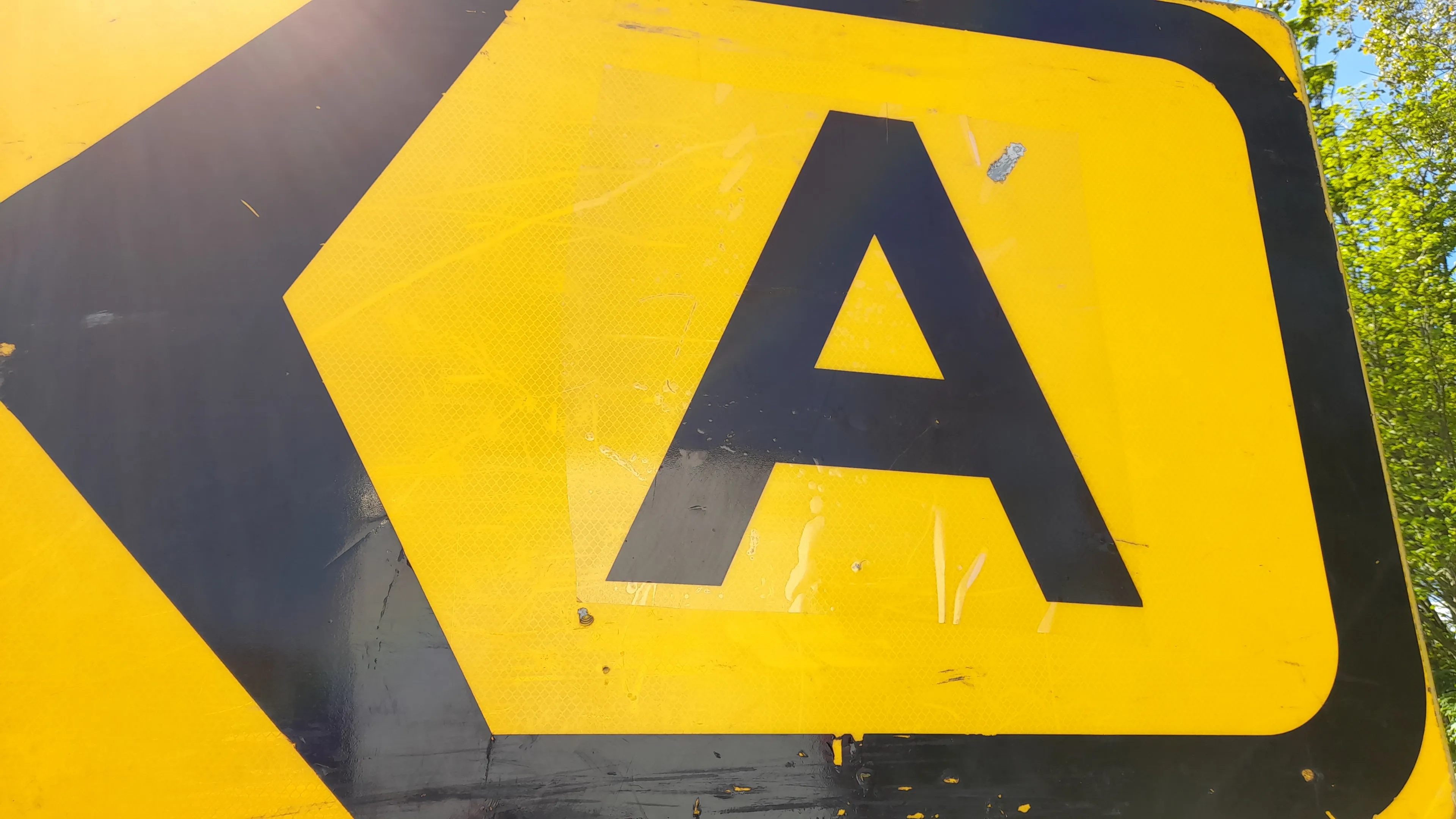 werken aan de weg omleidingsbord jaap koper