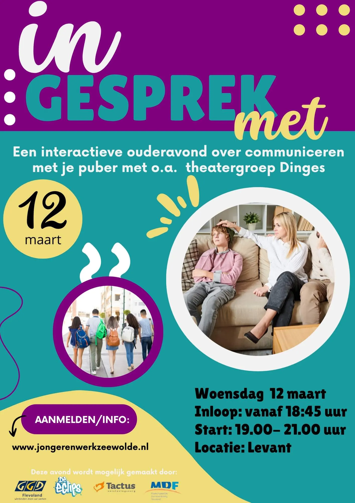 ouderavond woensdag 12 maart jongerenwerk zeewolde