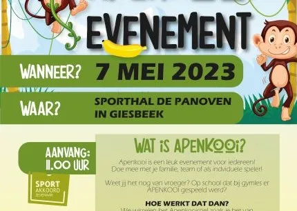 apenkooi def poster met sportakkoord logo
