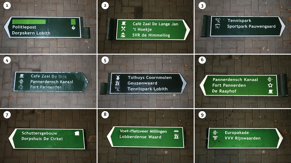 bordtoerisme overzicht toeristische borden web