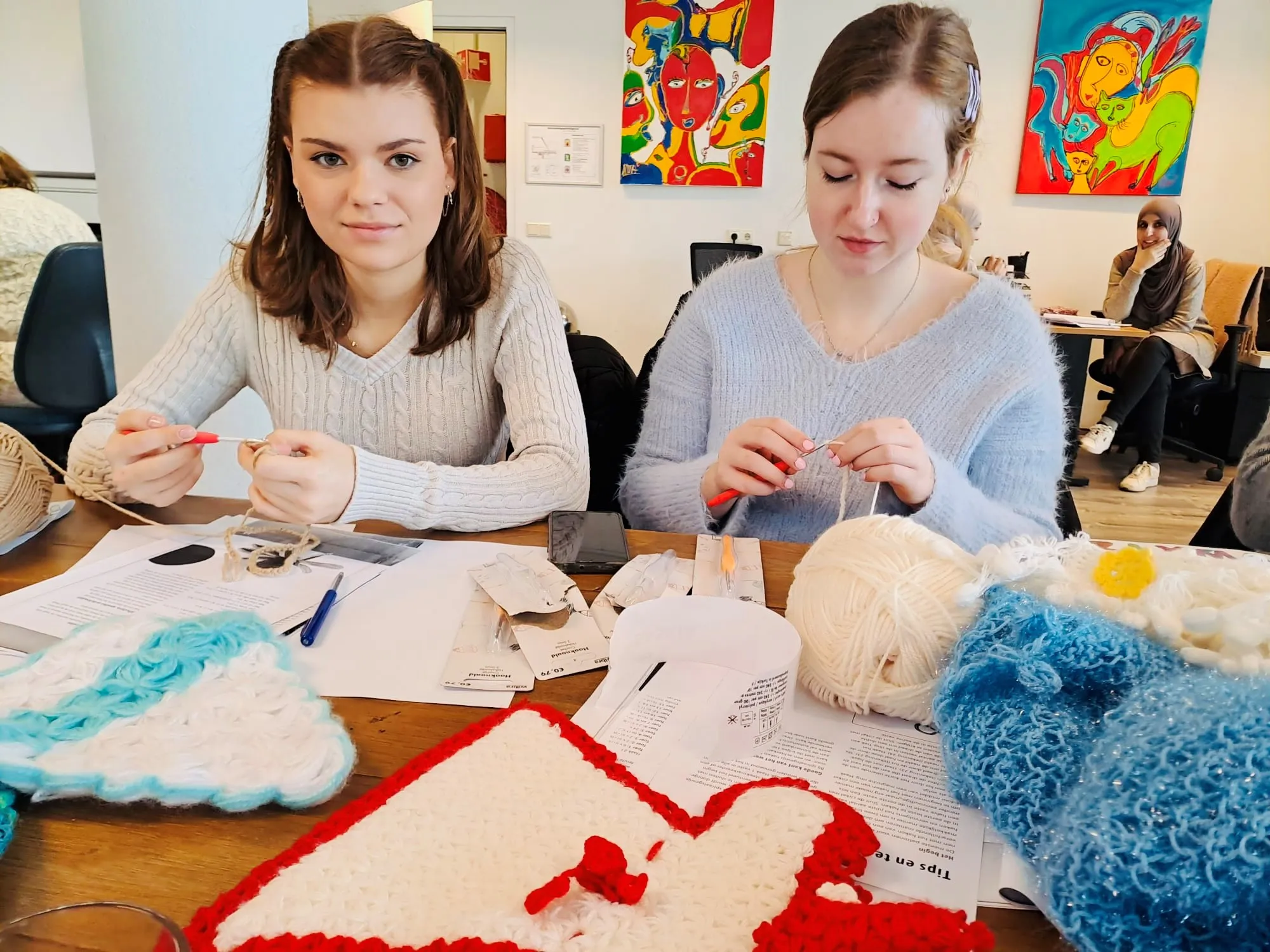 creatieve inloop breien haken en borduren bij inzet meerzicht foto stichting piezo