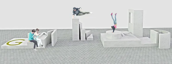 schetsontwerp letterbeeld gymworld600