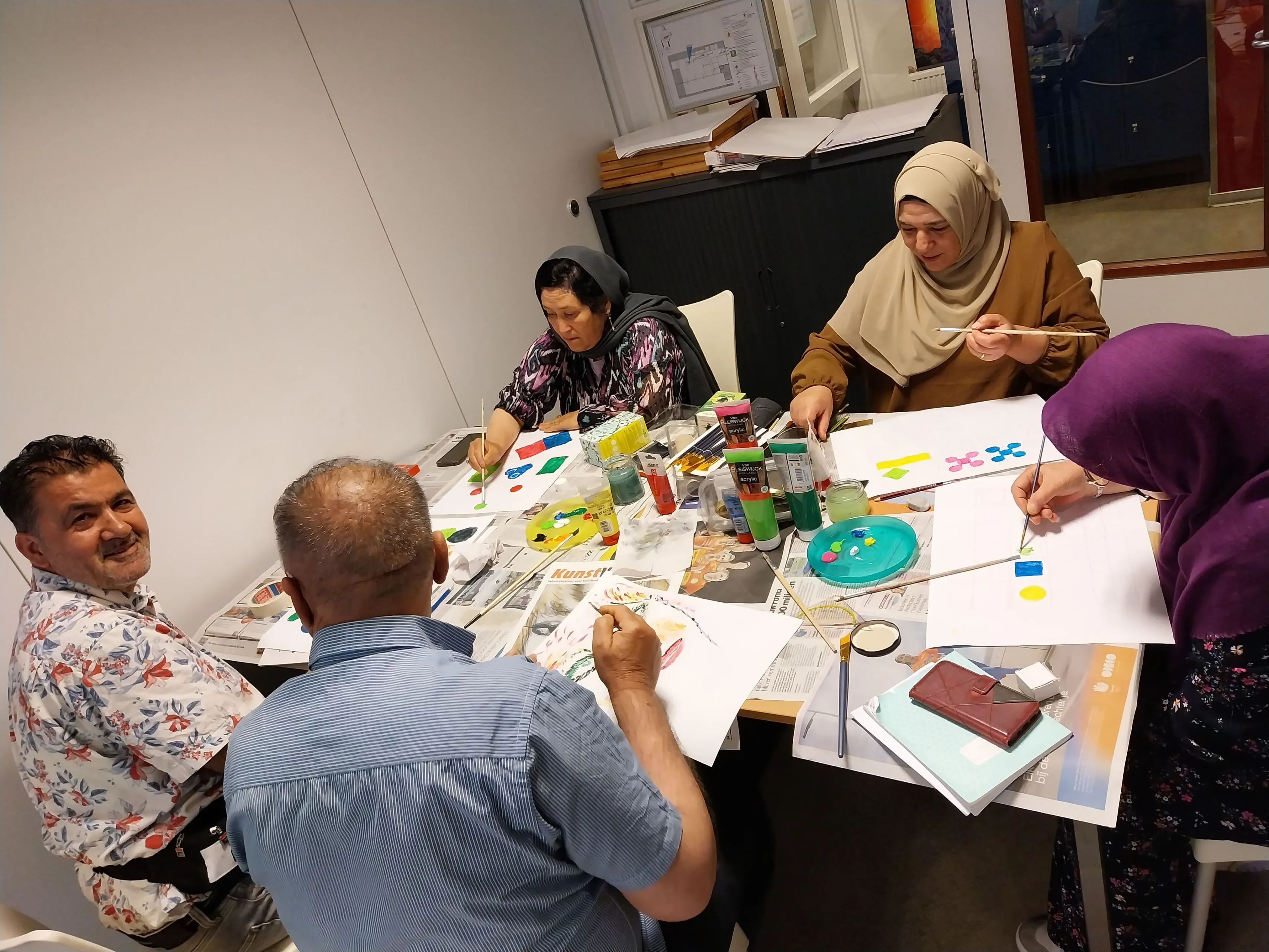 z route zomerschool schilderen in de klas