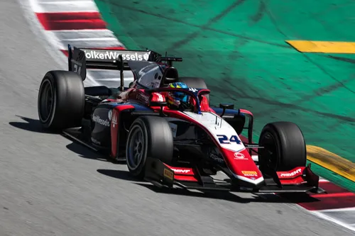 Viscaal bereidde zich in Barcelona voor op het restant van het Formule 2-seizoen