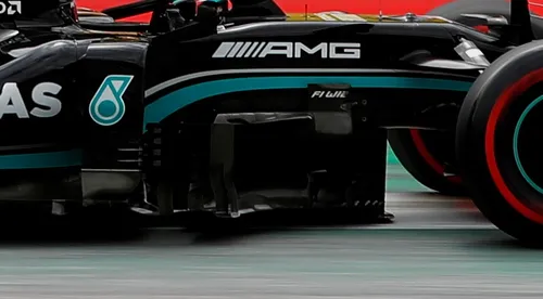 Bargeboards van Mercedes tijdens de Oostenrijkse GP