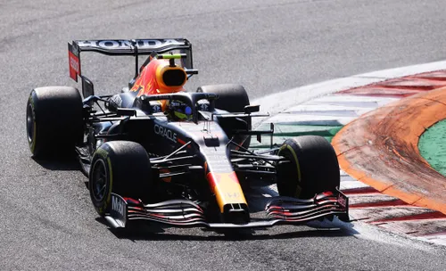 Platte achtervleugel Red Bull op Monza.