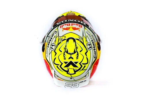 Verstappens helm tijdens de Grand Prix van Oostenrijk en Stiermarken.<br>