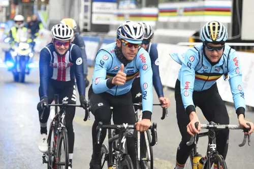 Tim Wellens en Philipe Gilbert in het Belgische tricot