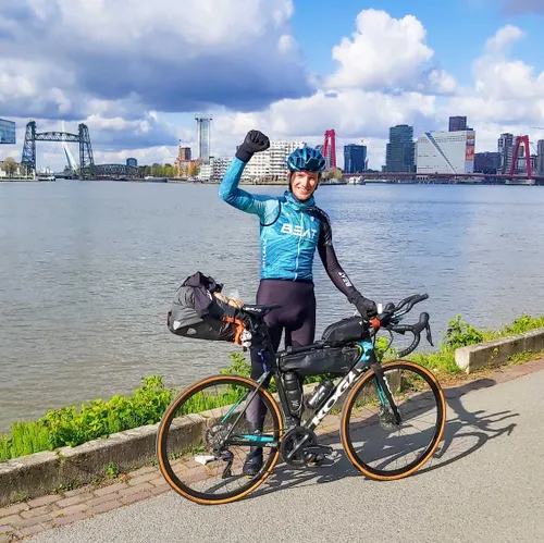 Ten Kate na een tocht van 400 kilometer, als voorbereiding op een Ultra