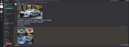 Dit is een screenshot van de discord chat. Je vult een prompt in met de command /imagine. En de rest gaat vanzelf.