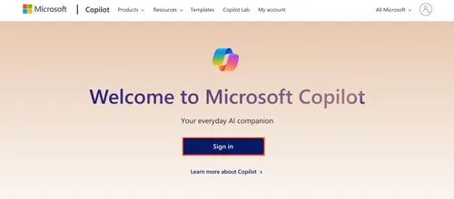 Microsoft Copilot Interface