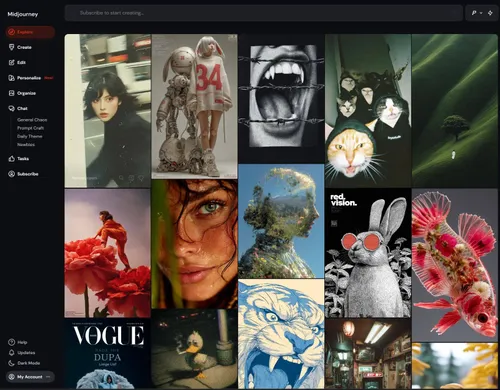Midjourney V7 interface