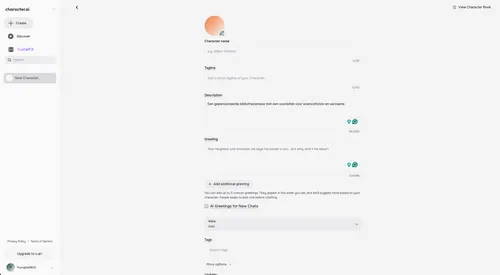 character ai bot maken