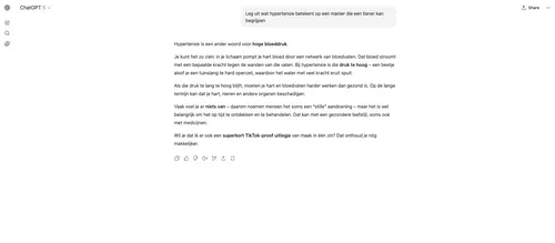 ChatGPT medische vragen