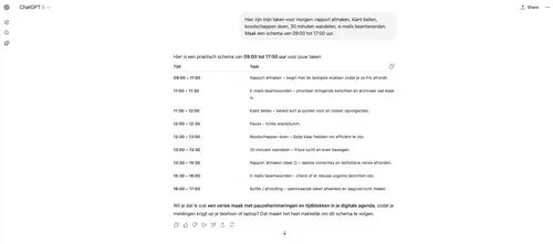 ChatGPT persoonlijke assistent