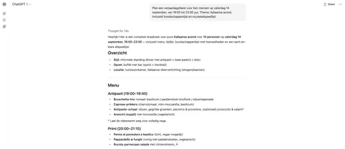 ChatGPT persoonlijke assistent