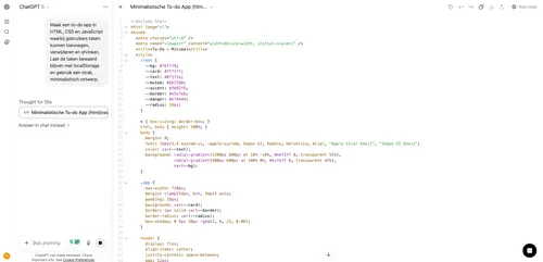 ChatGPT 5 applicaties maken