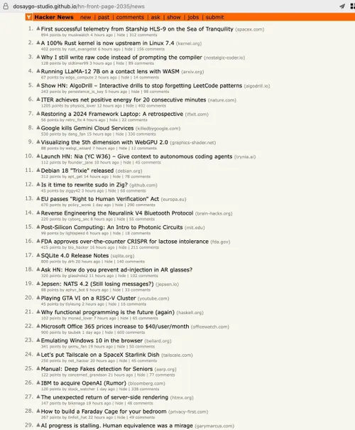 hackernews in de toekosmt