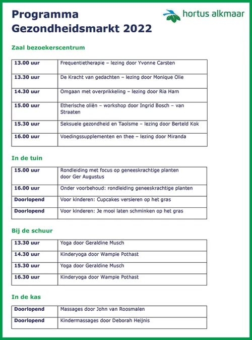 programma hortus