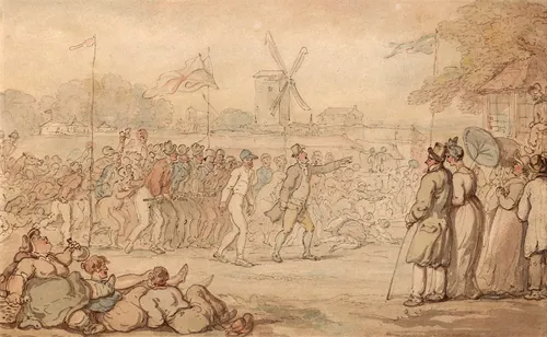 thomas rowlandson captain barclay finish rally match