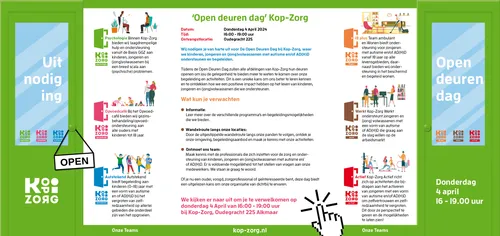 uitnodiging open deuren dag kop zorg