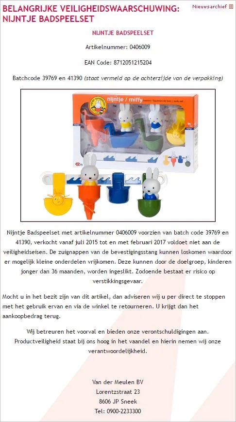 recall nijntje badspeelset
