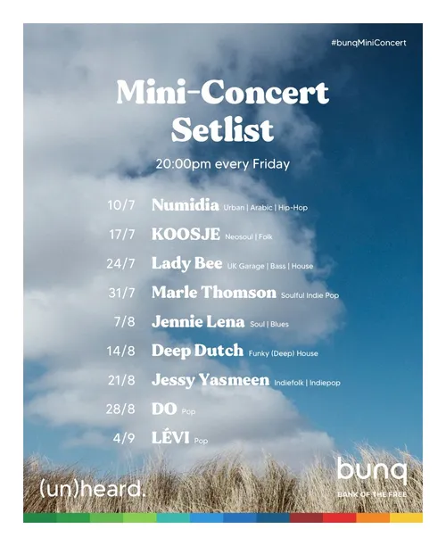 bunq mini concert setlist vertical border 1
