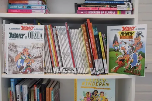 schoolbibliotheekaeres stripboeken zijn er ook volop