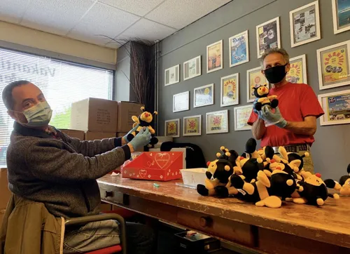 tendensknuffels worden ingepakt