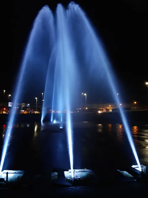 verlichting blauwe golven