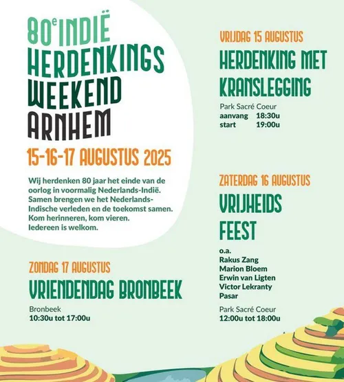 Indië herdenking in park Sacré Coeur.2025.Elderveld Nieuws