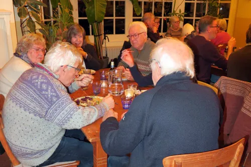 Alpe d'Huez.Sponsor-diner Prins Heerlijk.'t Huuske