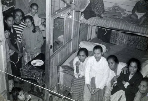 Slaapkamer familier Louhatapessy in de jaren '50 famile L