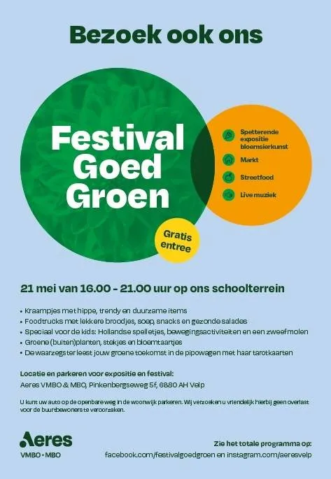 Uitnodiging Festival Goed Groen 21 mei 2026