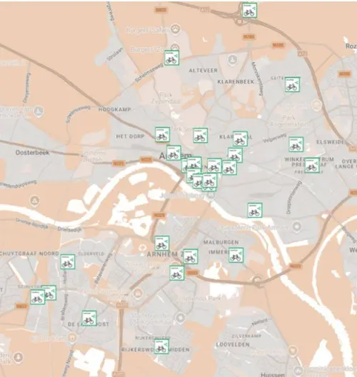 400 deelfietsen - Gemeente Arnhem