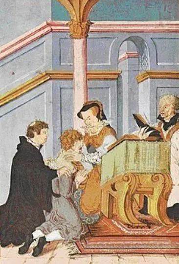 Genezing door handoplegging door koningin Mary I (anno 1533)