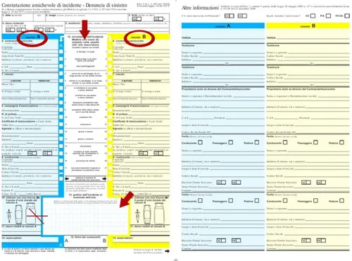 Come si compila il CID o constatazione amichevole