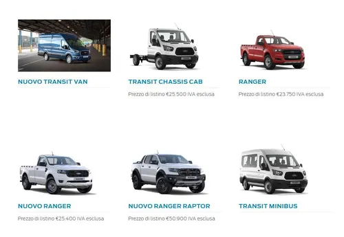 Ford Veicoli Commerciali- listino