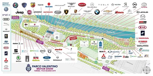 Mappa Parco Valentino Auto 2019