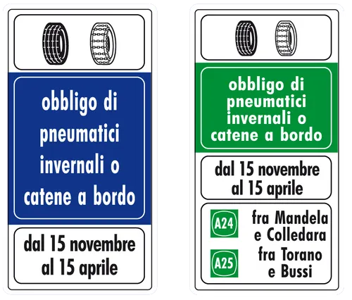 cartelli stradali ordinanze invernali