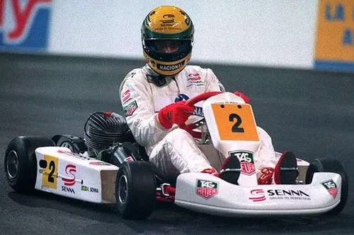 ayrton senna gokart