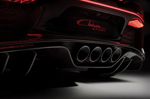 bugatti chiron sport exhaust detail